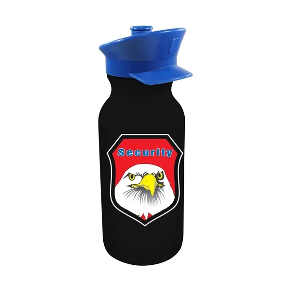 Black color option for 20 Oz. Value Cycle Bottle With Police Hat Push 'N Pull Cap,