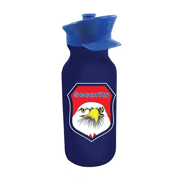 Blue color option for 20 Oz. Value Cycle Bottle With Police Hat Push 'N Pull Cap,