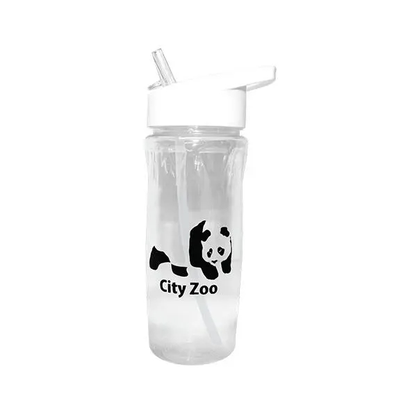 Clear color option for 18 Oz. Poly Saver Pet Bottle With Straw Cap