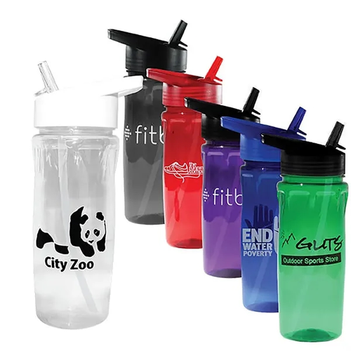 Main photo of 18 Oz. Poly Saver Pet Bottle With Straw Cap