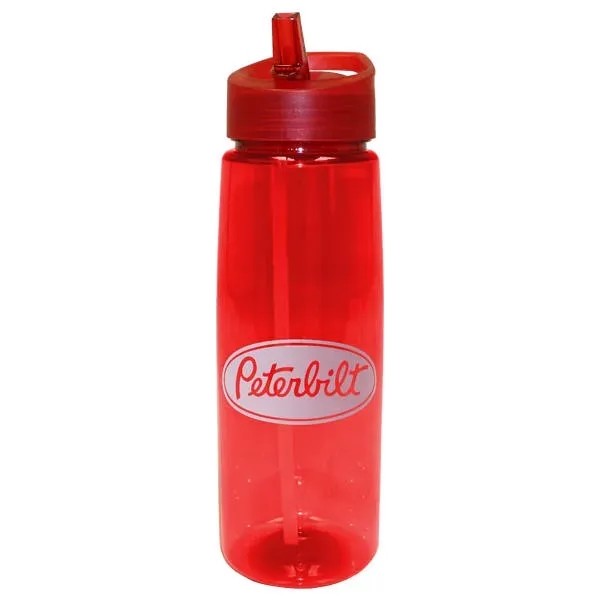 Trans Red color option for 30 Oz. Poly Saver Pet Bottle With Straw Cap