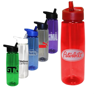 Photo of 30 Oz. Poly Saver Pet Bottle With Straw Cap