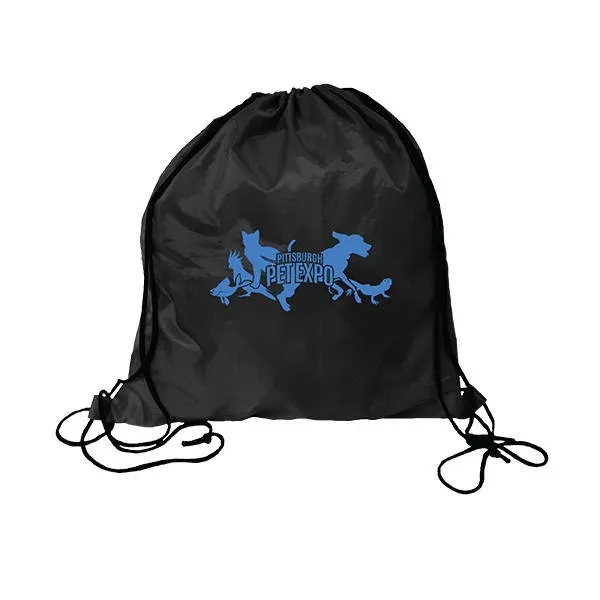 Black color option for Rpet Drawstring Backpack