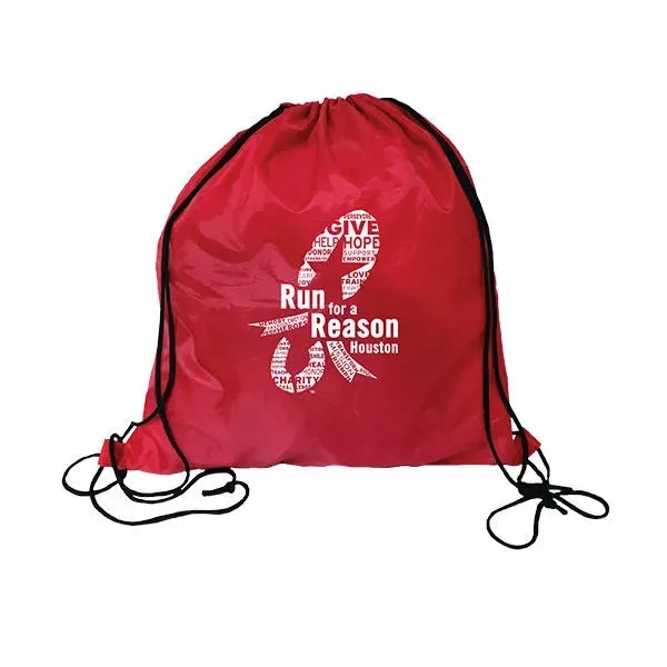 Red color option for Rpet Drawstring Backpack