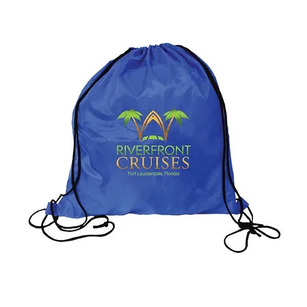 Blue color option for Rpet Drawstring Backpack, Full Color Digital