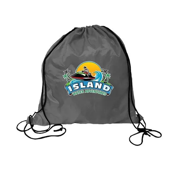 Gray color option for Rpet Drawstring Backpack, Full Color Digital
