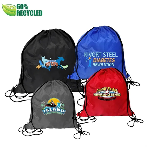 Main photo of Rpet Drawstring Backpack, Full Color Digital
