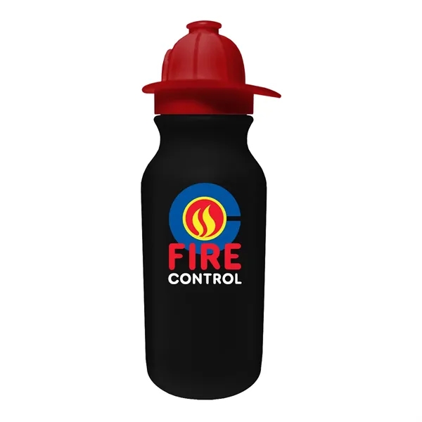 Black color option for 20 Oz. Value Cycle Bottle With Fireman Helmet Push'n Pull Ca