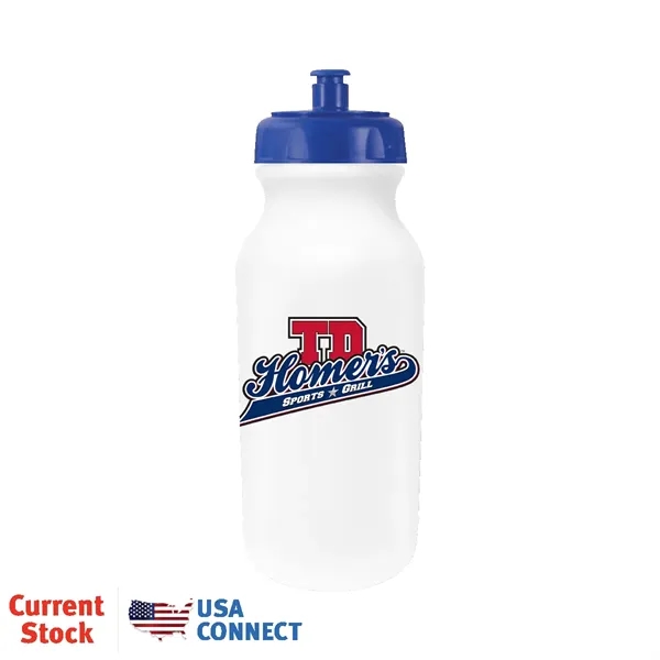 White color option for 20 Oz. Value Cycle Bottle, Full Color Digital