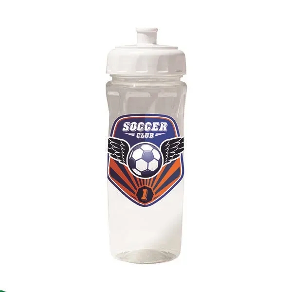 Clear color option for 18 Oz. Poly Saver Pet Bottle With Push 'N Pull Cap, Full Col