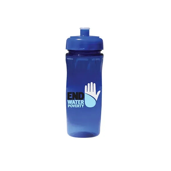 Trans Blue color option for 18 Oz. Poly Saver Pet Bottle With Push 'N Pull Cap, Full Col