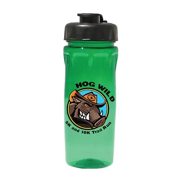 Trans Green color option for 18 Oz. Poly Saver Pet Bottle With Flip Top Cap, Full Color D