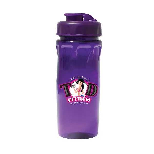 Trans Purple color option for 18 Oz. Poly Saver Pet Bottle With Flip Top Cap, Full Color D