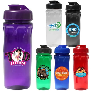 Photo of 18 Oz. Poly Saver Pet Bottle With Flip Top Cap, Full Color D