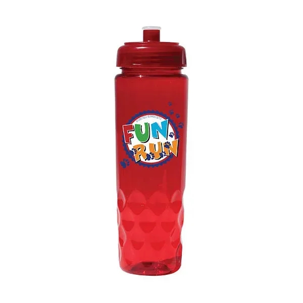 Trans Red color option for 24 Oz. Poly Saver Pet Bottle With Push 'N Pull Cap, Full Col