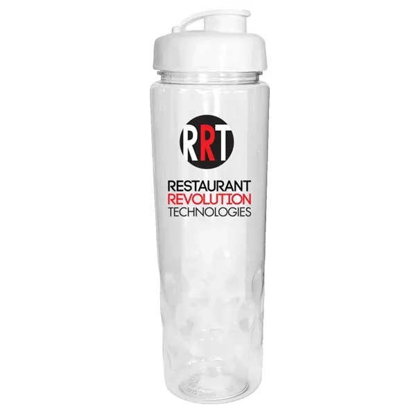 Clear color option for 24 Oz. Poly Saver Pet Bottle With Flip Top Cap, Full Color D