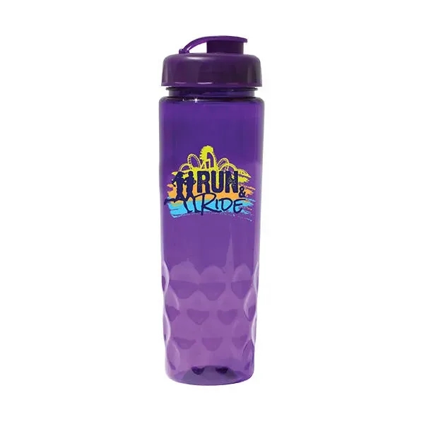 Trans Purple color option for 24 Oz. Poly Saver Pet Bottle With Flip Top Cap, Full Color D