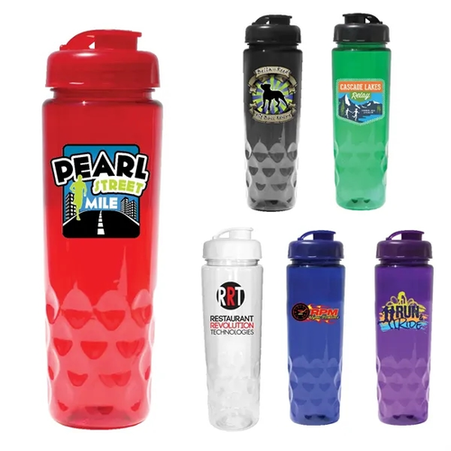Main photo of 24 Oz. Poly Saver Pet Bottle With Flip Top Cap, Full Color D