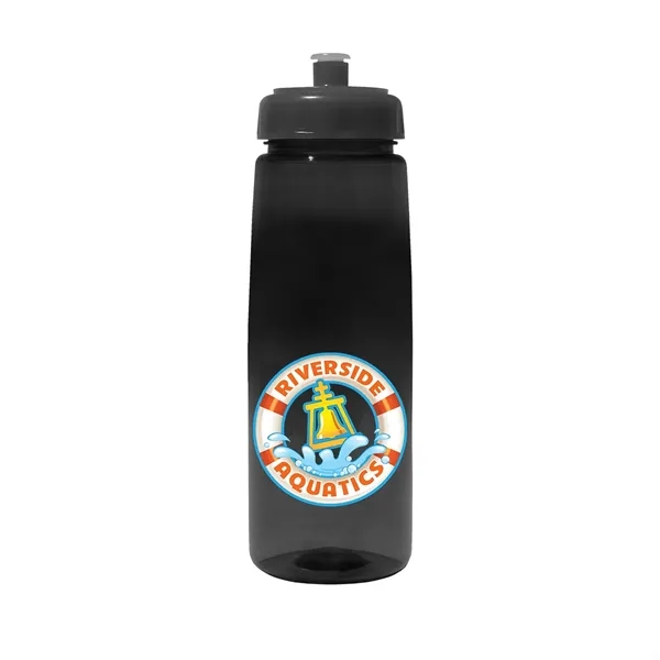 Trans Black color option for 30 Oz. Poly Saver Pet Bottle With Push 'N Pull Cap, Full Col