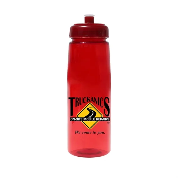 Trans Red color option for 30 Oz. Poly Saver Pet Bottle With Push 'N Pull Cap, Full Col