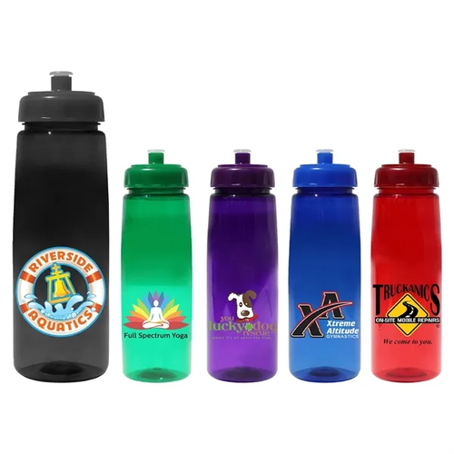Main photo of 30 Oz. Poly Saver Pet Bottle With Push 'N Pull Cap, Full Col