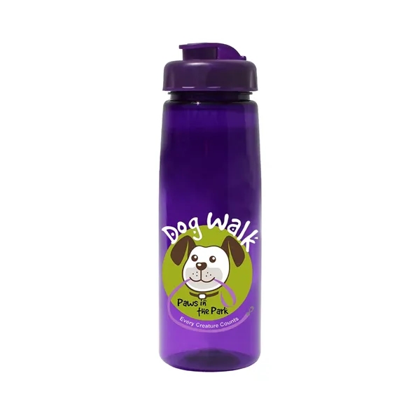 Trans Purple color option for 30 Oz. Poly Saver Pet Bottle With Flip Top Cap, Full Color D