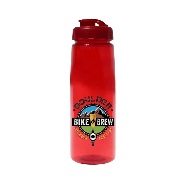 Trans Red color option for 30 Oz. Poly Saver Pet Bottle With Flip Top Cap, Full Color D