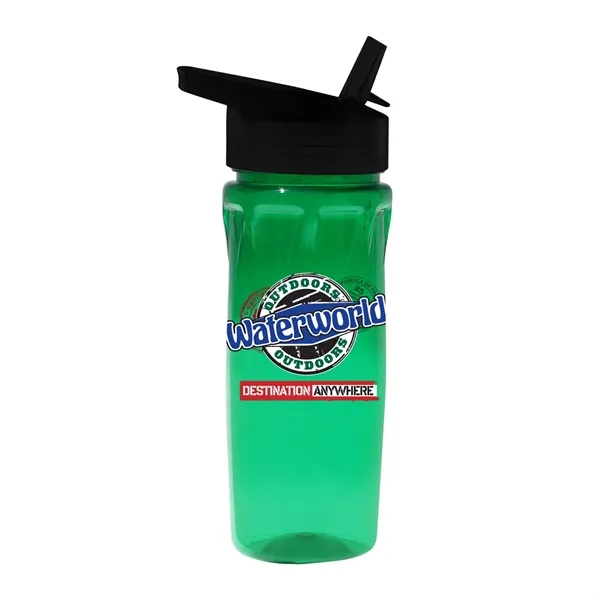 Trans Green color option for 18 Oz. Poly Saver Pet Bottle With Straw Cap, Full Color Digi