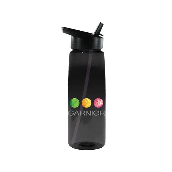 Trans Black color option for 30 Oz. Poly Saver Pet Bottle With Straw Cap, Full Color Digi