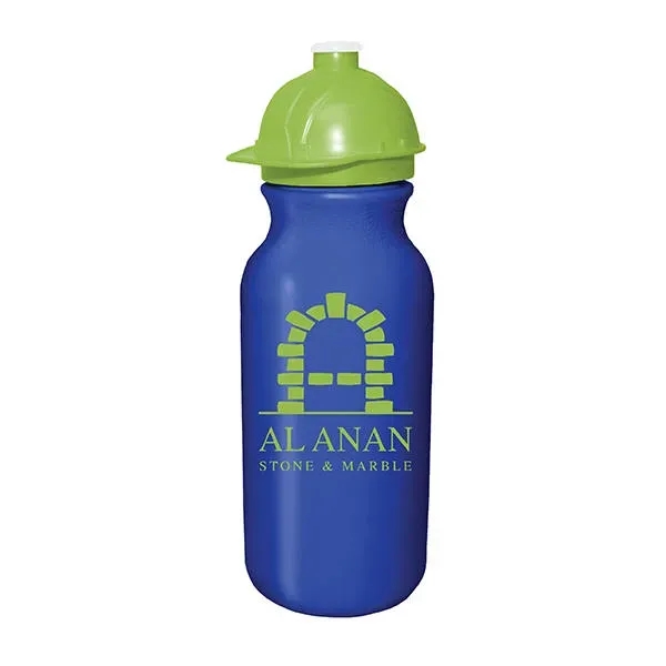 Blue color option for 20 Oz. Value Cycle Bottle W/ Safety Helmet Push 'N Pull Cap