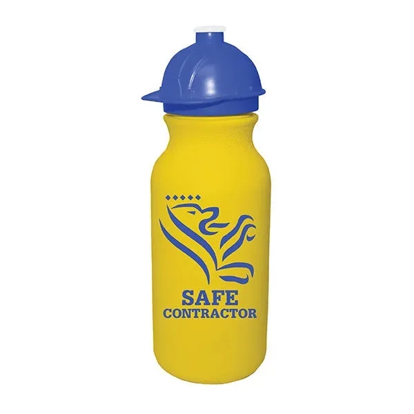 Yellow color option for 20 Oz. Value Cycle Bottle W/ Safety Helmet Push 'N Pull Cap