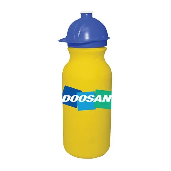 Yellow color option for 20 Oz. Value Cycle Bottle With Safety Helmet Push 'N Pull Ca
