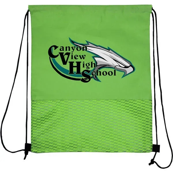 Lime Green color option for Wave Nw Drawstring Backpack, Full Color Digital