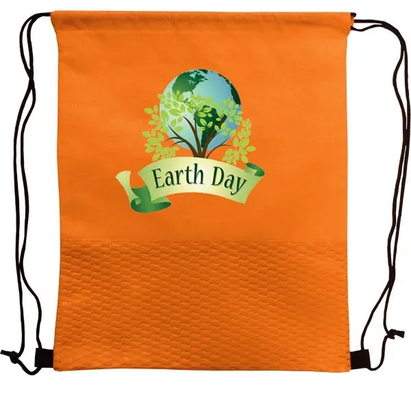 Orange color option for Wave Nw Drawstring Backpack, Full Color Digital