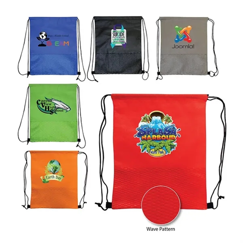 Main photo of Wave Nw Drawstring Backpack, Full Color Digital