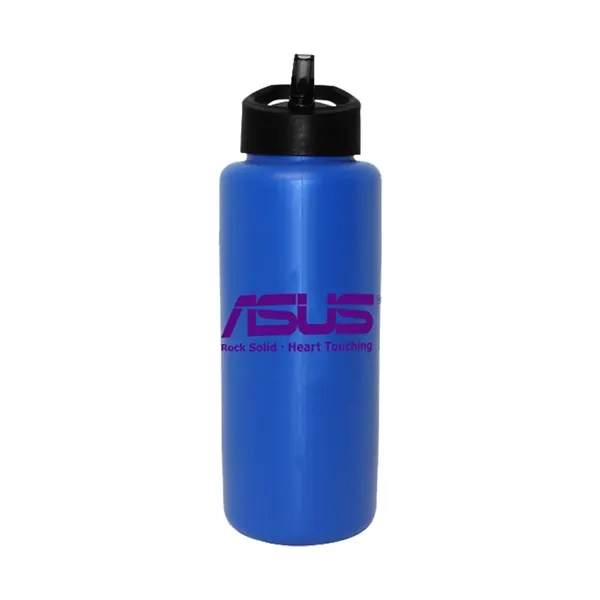 Blue color option for 32 Oz. Grip Bottle With Straw Cap Lid