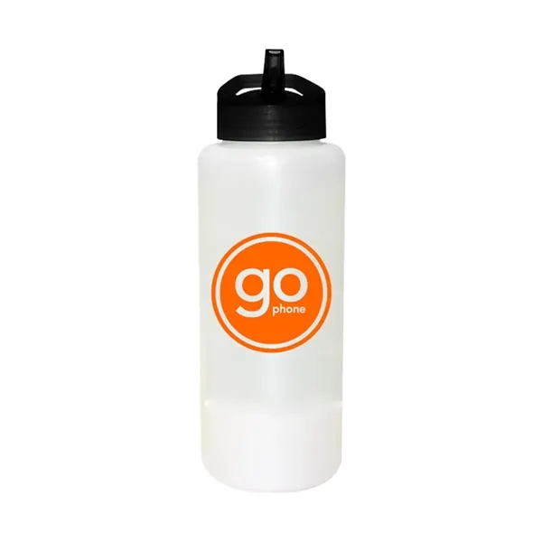 Frosted color option for 32 Oz. Grip Bottle With Straw Cap Lid