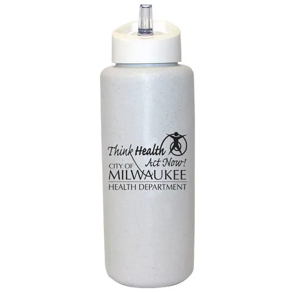 Granite color option for 32 Oz. Grip Bottle With Straw Cap Lid