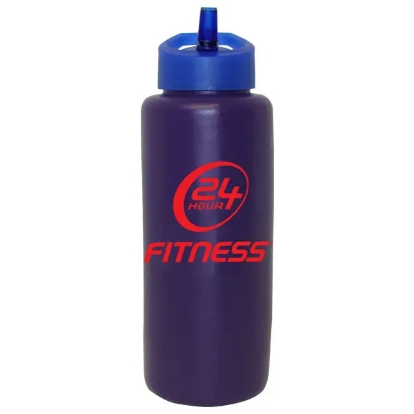 Purple color option for 32 Oz. Grip Bottle With Straw Cap Lid
