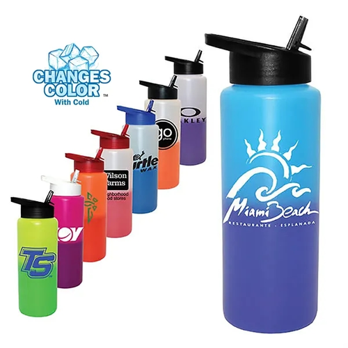 Main photo of Mood 32 Oz. Sports Bottle With Straw Cap Lid