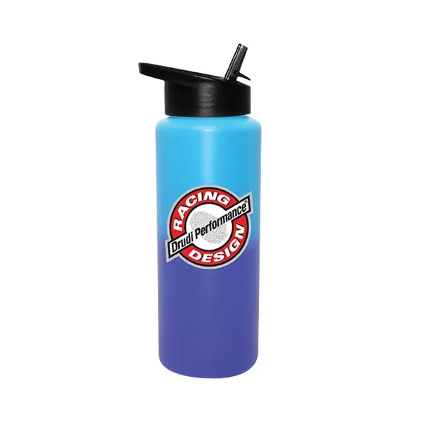 Blue To Purple color option for Mood 32 Oz. Sports Bottle With Straw Cap Lid, Full Color Dig