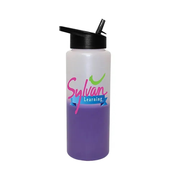 Frosted To Purple color option for Mood 32 Oz. Sports Bottle With Straw Cap Lid, Full Color Dig