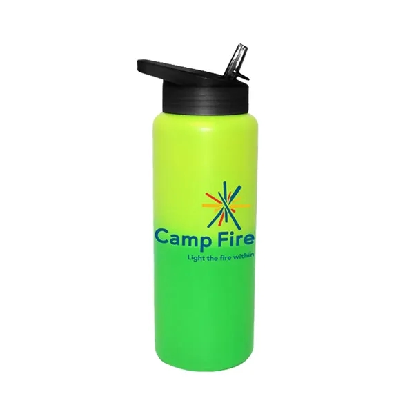 Yellow To Green color option for Mood 32 Oz. Sports Bottle With Straw Cap Lid, Full Color Dig