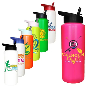 Photo of 32oz. Sports Bottle With Straw Cap Lid, Full Color Digital