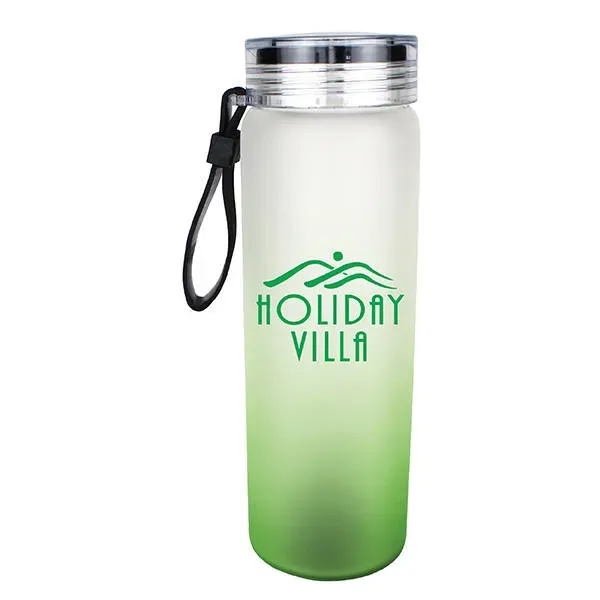 Lime Green color option for Halcyon® 20 Oz. Frosted Glass Bottle With Screw On Lid