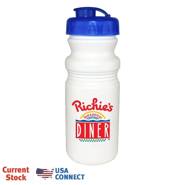 White color option for 20 Oz. Cycle Bottle With Flip Top Cap, Full Color Digital Di