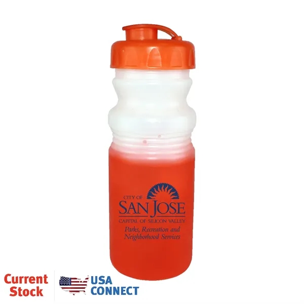 Frosted To Orange color option for Mood™ 20 Oz. Cycle Bottle With Flip Top Cap