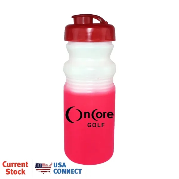 Frosted To Red color option for Mood™ 20 Oz. Cycle Bottle With Flip Top Cap