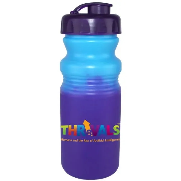 Blue To Purple color option for Mood™ 20 Oz. Cycle Bottle With Flip Top Cap, Full Color Di