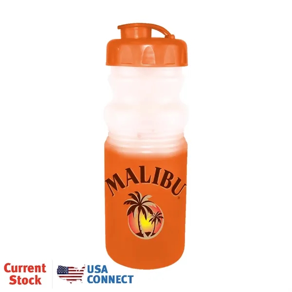 Frosted To Orange color option for Mood™ 20 Oz. Cycle Bottle With Flip Top Cap, Full Color Di